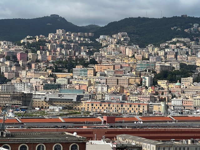 A linda vista de Génova Itália