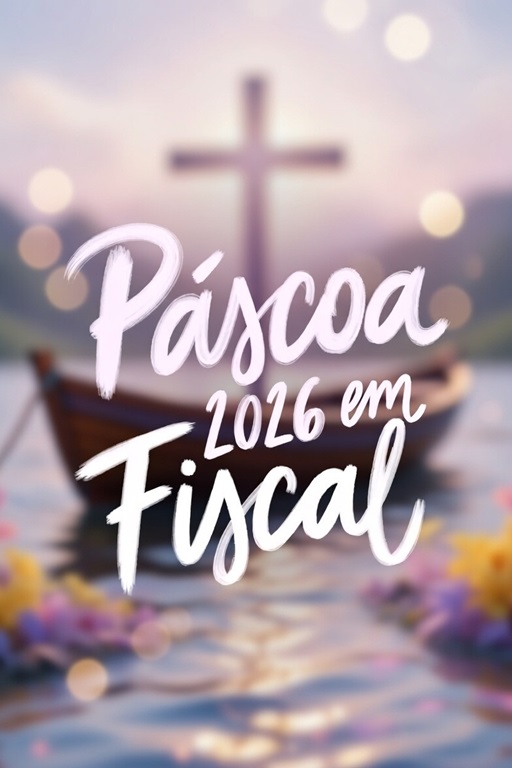 Páscoa 2026 em Fiscal: rio minhoto abstracto em aguarela representando a travessia do Compasso Pascal